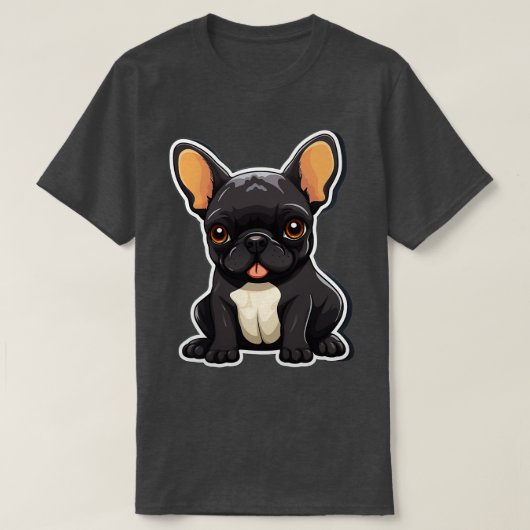 Schattigee Franse Bulldog Frenchie Hondenliefhebbe T-shirt (Design voorkant)