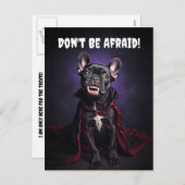 Schattigee Franse Bulldog Frenchie Vampire Hallowe Feestdagenkaart (Voorkant / Achterkant)