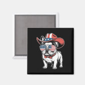 Schattigee Franse Bulldog Funny Dog Verenigde Stat Magneet (Voorkant / Achterkant)