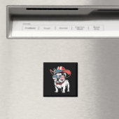 Schattigee Franse Bulldog Funny Dog Verenigde Stat Magneet (Insitu (Vaatwasser))
