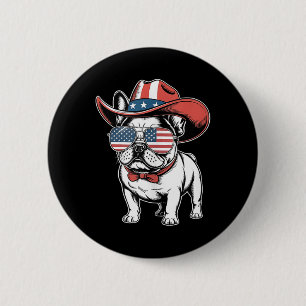 Schattigee Franse Bulldog Funny Dog Verenigde Stat Ronde Button 5,7 Cm