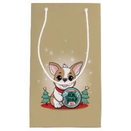 Schattigee Franse Bulldog Funny Happy New Year Klein Cadeauzakje