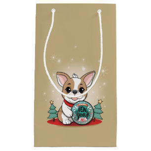 Schattigee Franse Bulldog Funny Happy New Year Klein Cadeauzakje