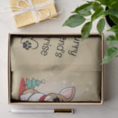 Schattigee Franse Bulldog Funny Happy New Year Tissuepapier (Geschenk)