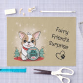 Schattigee Franse Bulldog Funny Happy New Year Tissuepapier (Craft)