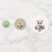 Schattigee Franse Bulldog Funny Oudejaarsavond Fee Confetti (Voorkanten)