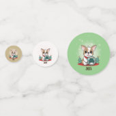 Schattigee Franse Bulldog Funny Oudejaarsavond Fee Confetti (Achterkanten)