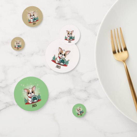 Schattigee Franse Bulldog Funny Oudejaarsavond Fee Confetti (Groep)