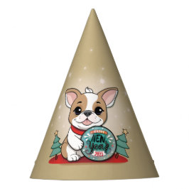 Schattigee Franse Bulldog Funny Oudejaarsavond Fee Feesthoedjes