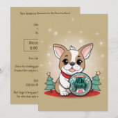 Schattigee Franse Bulldog Funny Oudejaarsavond Fee Kaart (Voorkant / Achterkant)