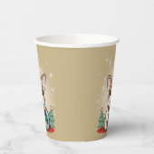 Schattigee Franse Bulldog Funny Oudejaarsavond Fee Papieren Bekers (Links)