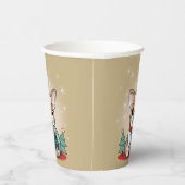 Schattigee Franse Bulldog Funny Oudejaarsavond Fee Papieren Bekers (Rechts)