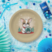 Schattigee Franse Bulldog Funny Oudejaarsavond Fee Papieren Bordje (Feest)