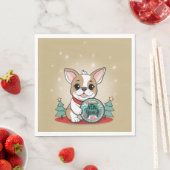 Schattigee Franse Bulldog Funny Oudejaarsavond Fee Servet (Insitu)