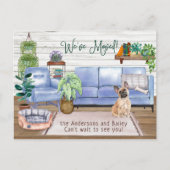 Schattigee Franse Bulldog Gezellige Nieuwe Huis Ve Aankondigingskaart (Voorkant)