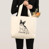 Schattigee Franse Bulldog Gift Frenchie Mom Honden Grote Tote Bag (Voorkant (product))