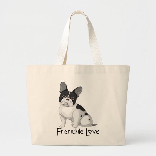 Schattigee Franse Bulldog Gift Frenchie Mom Honden Grote Tote Bag (Voorkant)
