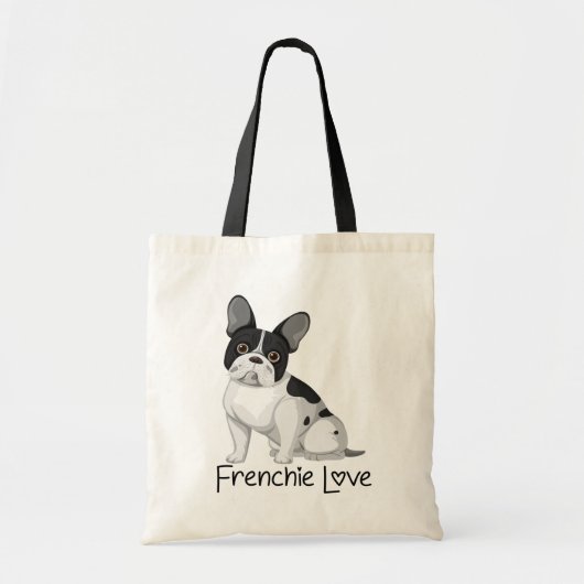 Schattigee Franse Bulldog Gift Frenchie Mom Honden Tote Bag (Voorkant)