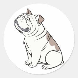 Schattigee Franse Bulldog Grappig Ronde Sticker