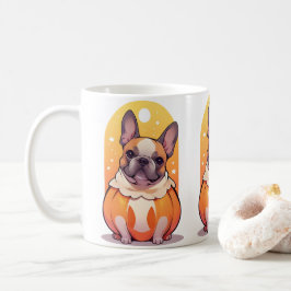Schattigee Franse Bulldog Halloween pompoen Koffiemok