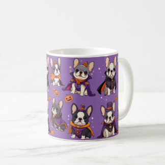 Schattigee Franse Bulldog Halloweenpatroon Koffiemok