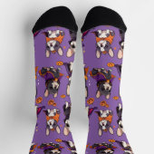 Schattigee Franse Bulldog Halloweenpatroon Sokken (Top)