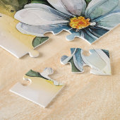 Schattigee Franse Bulldog hond bloempuppy Legpuzzel (Zijkant)