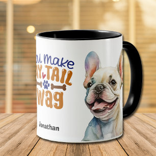 Schattigee Franse bulldog, je maakt mijn staart wa Mok