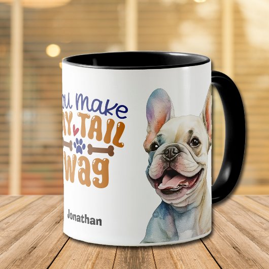 Schattigee Franse bulldog, je maakt mijn staart wa Mok