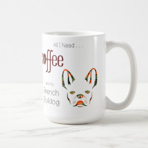 Schattigee Franse Bulldog Kleurrijk Hondenliefhebb Koffiemok