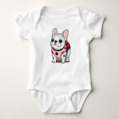 Schattigee Franse Bulldog Ladybug Romper (Voorkant)