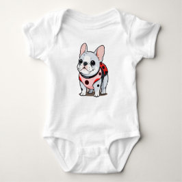 Schattigee Franse Bulldog Ladybug Romper