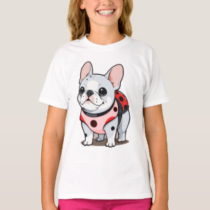 Schattigee Franse Bulldog Ladybug T-shirt