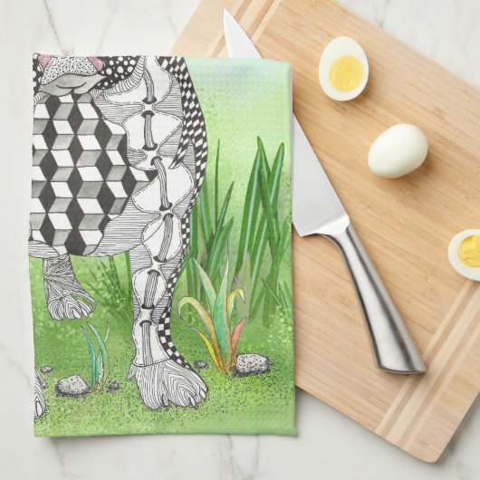 Schattigee Franse Bulldog Lover keukenhanddoek (Quarter Fold)