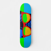 Schattigee Franse bulldog met bril Pop stijl Persoonlijk Skateboard (Voorkant)