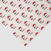 Schattigee Franse Bulldog met een kerstmuts - Kers Tissuepapier (Detail)