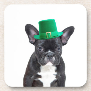 Schattigee Franse Bulldog met Pet St. Patrick's Da Bier Onderzetter