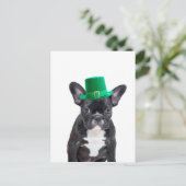 Schattigee Franse Bulldog met Pet St. Patrick's Da Briefkaart (Staand voorkant)