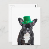 Schattigee Franse Bulldog met Pet St. Patrick's Da Briefkaart (Voorkant / Achterkant)