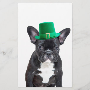Schattigee Franse Bulldog met Pet St. Patrick's Da Briefpapier