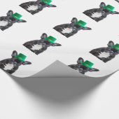 Schattigee Franse Bulldog met Pet St. Patrick's Da Cadeaupapier (Hoek)