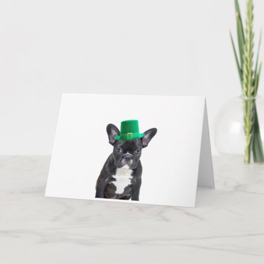 Schattigee Franse Bulldog met Pet St. Patrick's Da Kaart (Voorkant)