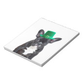 Schattigee Franse Bulldog met Pet St. Patrick's Da Notitieblok (Linkerzijde)