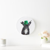 Schattigee Franse Bulldog met Pet St. Patrick's Da Ronde Klok (Huis)