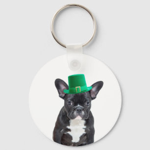 Schattigee Franse Bulldog met Pet St. Patrick's Da Sleutelhanger