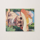 Schattigee Franse Bulldog pastel cowboy Legpuzzel (Horizontaal)
