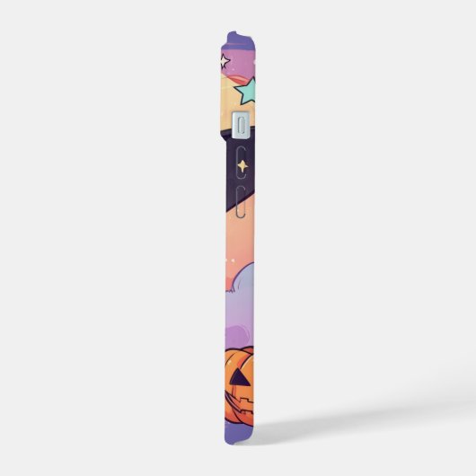 Schattigee Franse Bulldog pastel heks pet Hallowee iPhone 15 Case (Linkerkant)