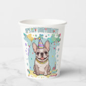 Schattigee Franse Bulldog Pastel Het is mijn verja Papieren Bekers (Voorkant)