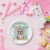 Schattigee Franse Bulldog Pastel Het is mijn verja Papieren Bordje (Feest)