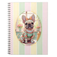 Schattigee Franse Bulldog Pastel Lines Cottagecore